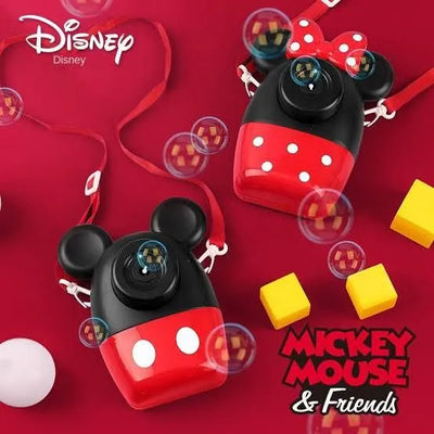 Mickey & Minnie Bubble Blast Camera - Automatic Bubble Gun with Music & Lights for Kids Party Favors