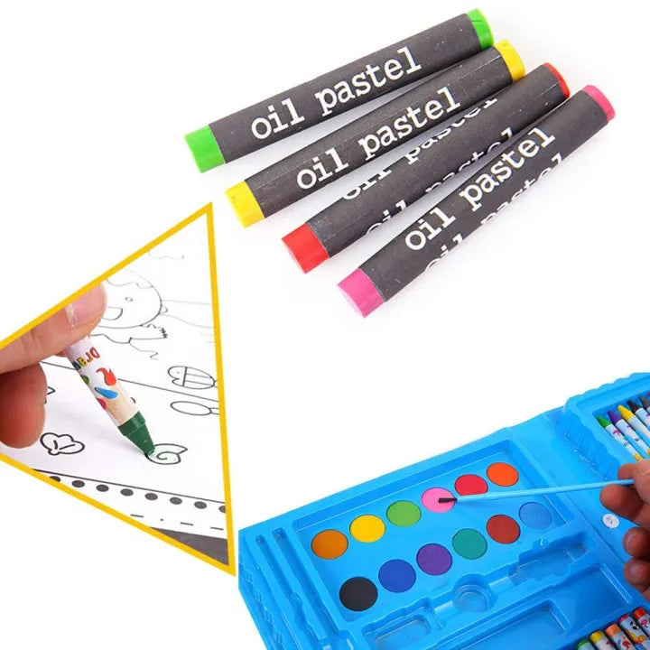 Travel Art Suitcase – 86 Pcs All-in-One Painting & Drawing Kit for Kids