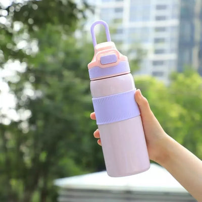 Kidzermania Stainless Steel Thermal Bottle – 550ml/800ml Portable Vacuum-Insulated Squeeze Bottle!