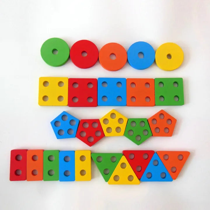 Wooden Rainbow Stacker – 5-Tier Educational Sorting Toy for Toddlers!