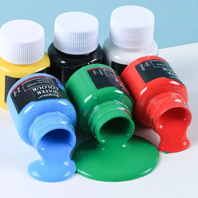 Poster Paint Set – 6 Basic Colors, 25ml Tubes for Artists of All Levels!