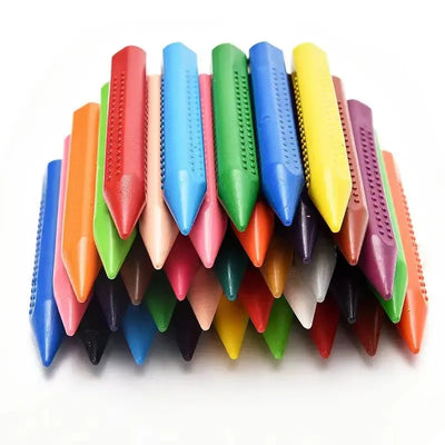 12-Color Washable Wax Crayons – No Dirty Hands, Mess-Free Art for Kids!