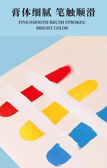 Poster Paint Set – 6 Basic Colors, 25ml Tubes for Artists of All Levels!