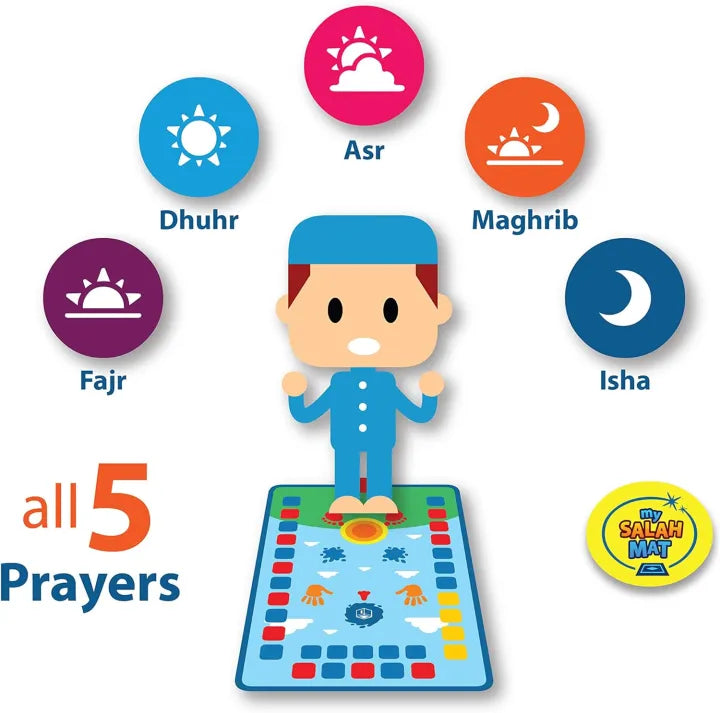 Educational Interactive Prayer Mat – Engaging Salah Learning for Kids!