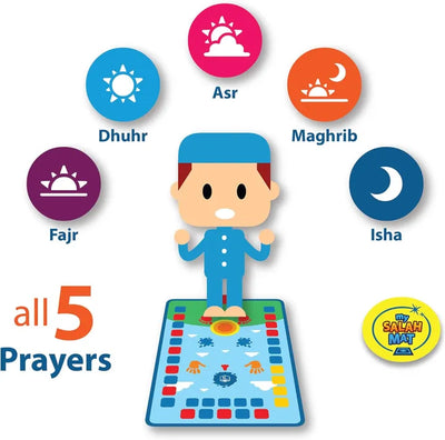 Educational Interactive Prayer Mat – Engaging Salah Learning for Kids!