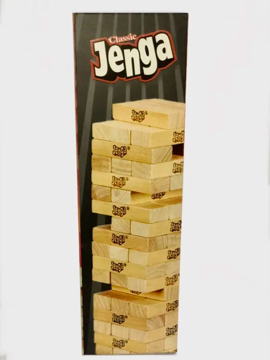 Hasbro Original Jenga Classic Game - High-Quality Wooden Block Stacking Game for Kids & Adults