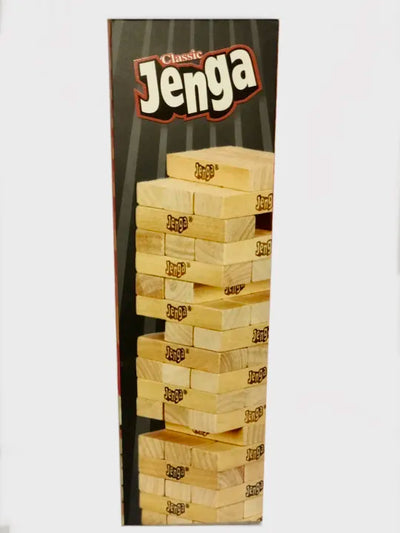 Hasbro Original Jenga Classic Game - High-Quality Wooden Block Stacking Game for Kids & Adults