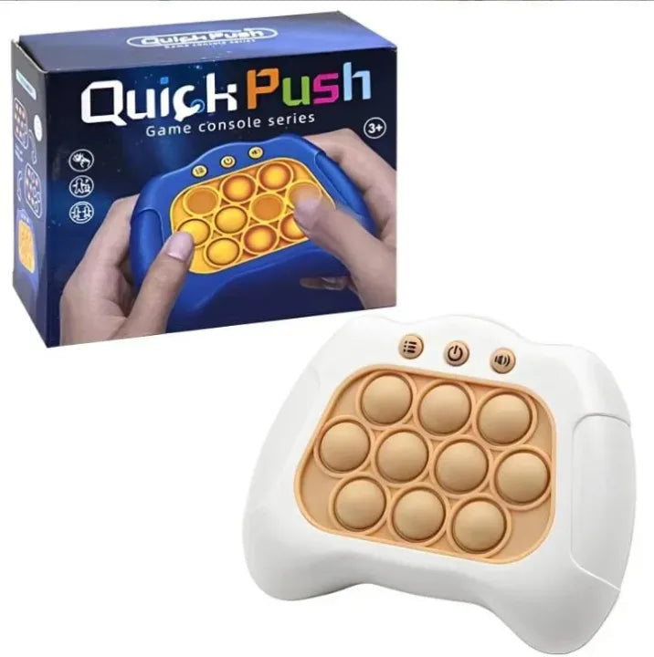 Pop It Fidget Game - Quick Push Sensory Toy (Random Color) - Stress Relief Popper Bubble Game for Kids & Adults