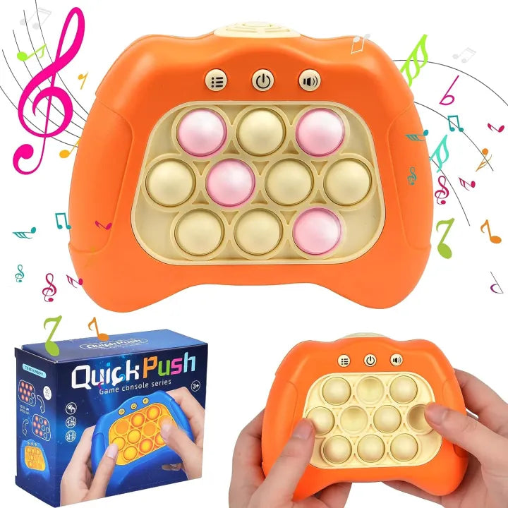 Pop It Fidget Game - Quick Push Sensory Toy (Random Color) - Stress Relief Popper Bubble Game for Kids & Adults