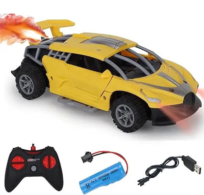 2.4GHz RC Drift Racing Car with Real Smoke & Rechargeable Battery - High Speed Remote Control Toy Car for Kids & Adults, Off-Road Stunt Vehicle for Boys & Girls