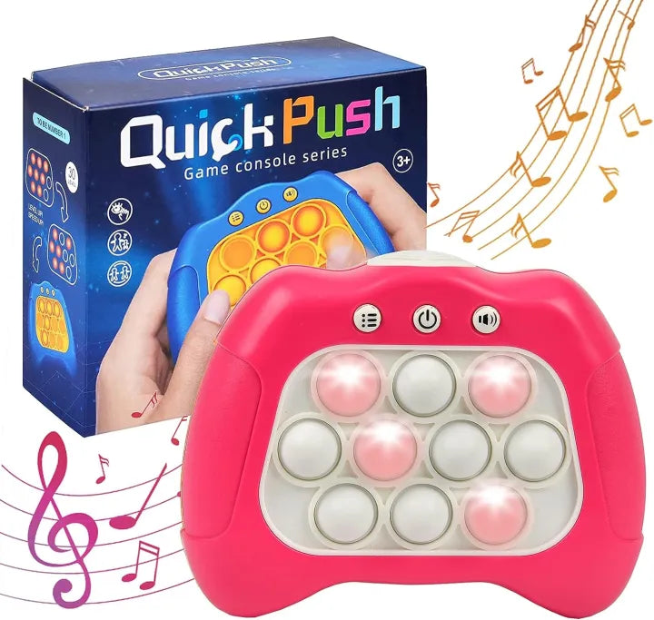 Pop It Fidget Game - Quick Push Sensory Toy (Random Color) - Stress Relief Popper Bubble Game for Kids & Adults