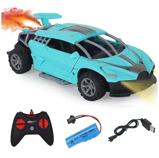 2.4GHz RC Drift Racing Car with Real Smoke & Rechargeable Battery - High Speed Remote Control Toy Car for Kids & Adults, Off-Road Stunt Vehicle for Boys & Girls