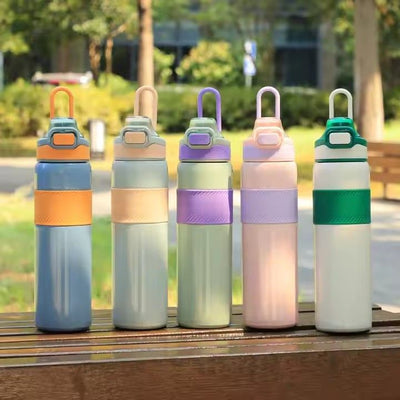 Kidzermania Stainless Steel Thermal Bottle – 550ml/800ml Portable Vacuum-Insulated Squeeze Bottle!