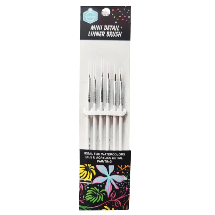Keep Smiling Mini Detail Liner Brushes (Pack of 6)