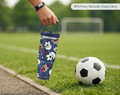 Football Goal Print Stainless Steel Tumbler with Straw & Handle - 30oz