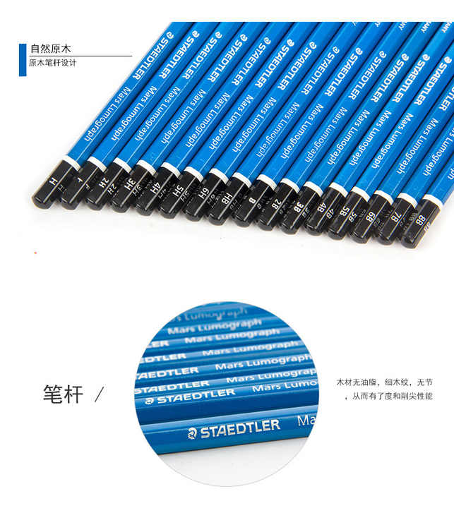 STAEDTLER Mars Lumograph 12 Drawing Pencils | Premium Graphite Sketching & Shading Pencils for Artists, Architects & Designers
