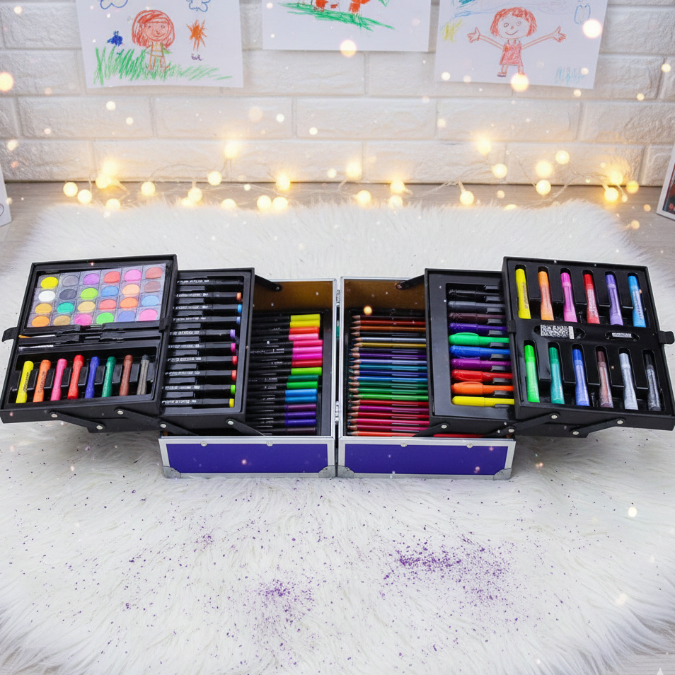 133 Piece Art Kit - Best Creative Gift for Little Artists