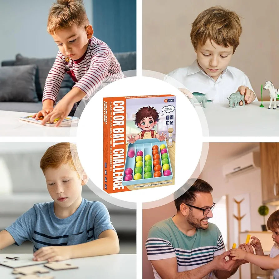 Color Ball Challenge Board Game – Educational Sorting & Logic Toy for Kids