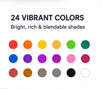 Dual Tip Acrylic Markers – Fine Tip & Soft Brush Tip | 12 & 24 Colors | Water-Based Paint Markers with Portable Case