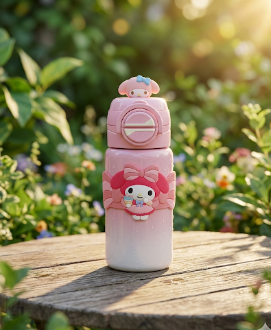 Cute Cartoon Kids Water Bottle | Leakproof Portable Bottle for School & Travel (Multiple Colors)