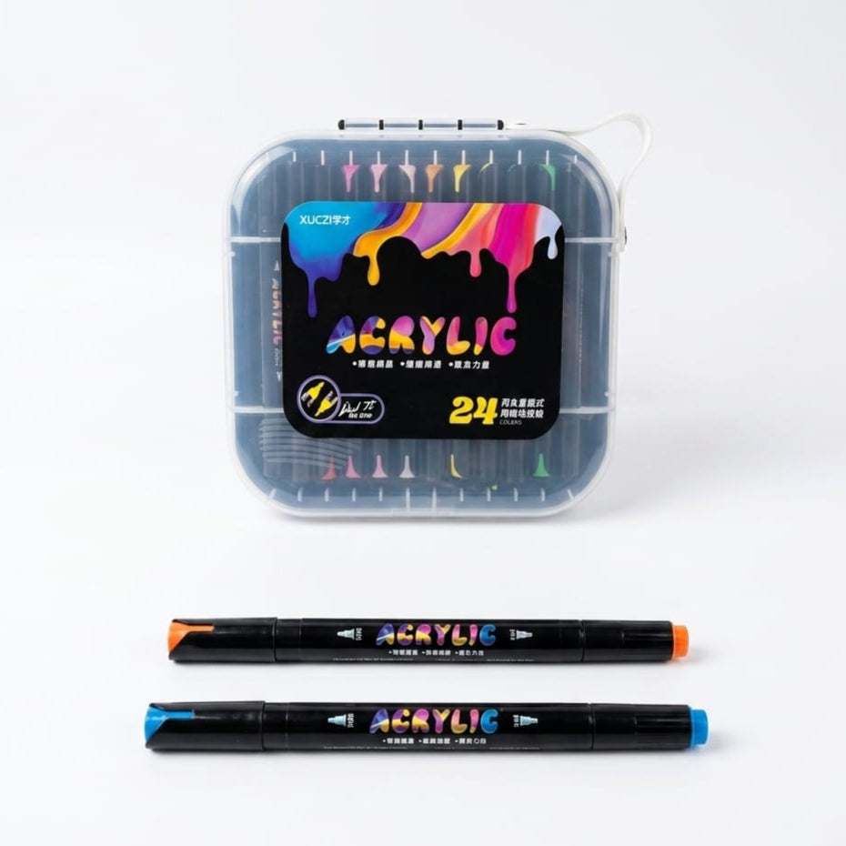 Unleash Your Creativity with Acrylic Dual-Tip Markers - Sets of 12, 24, & 36
