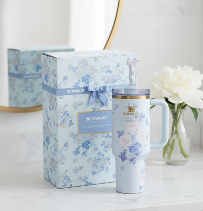 LoveShackFancy x Stanley Floral Tumbler - Light Blue