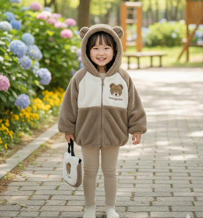 Premium Fleece Baby Bear Hoodie - Ultra-Soft Winter Jacket with Ears