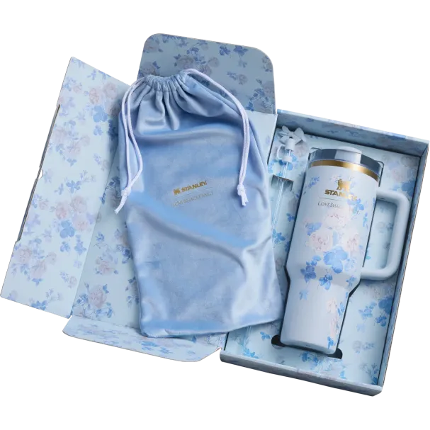 LoveShackFancy x Stanley Floral Tumbler - Light Blue