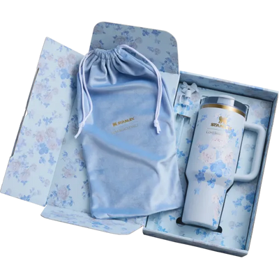 LoveShackFancy x Stanley Floral Tumbler - Light Blue