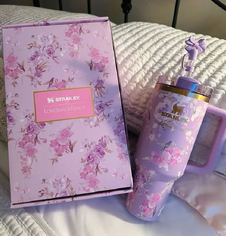Lavender Floral Stanley Tumbler Gift Set