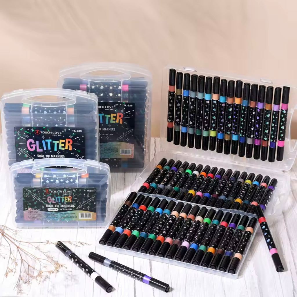 Ultimate Sparkle & Shine Metallic Glitter Marker Pen Set (24 Count)