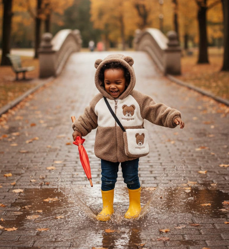 Premium Fleece Baby Bear Hoodie - Ultra-Soft Winter Jacket with Ears