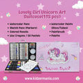 Premium 113-Piece Kids Art Suitcase Collection – 4 Exciting Themes
