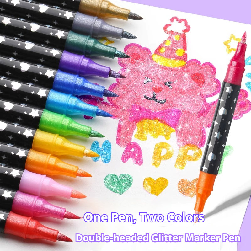 Ultimate Sparkle & Shine Metallic Glitter Marker Pen Set (24 Count)