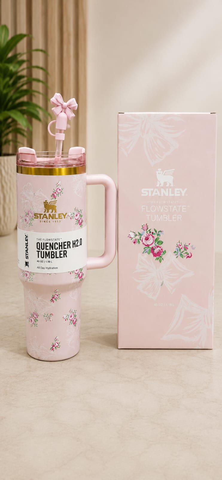 🌸 Floral Stanley Quencher Tumbler