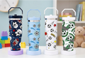 Football Stainless Steel Insulated Water Tumbler with Handle | Kids Sports Travel Cup