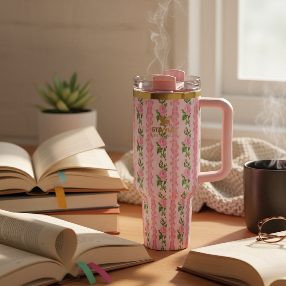 LOVESHACKFANCY x Stanley Pink Floral Tumbler