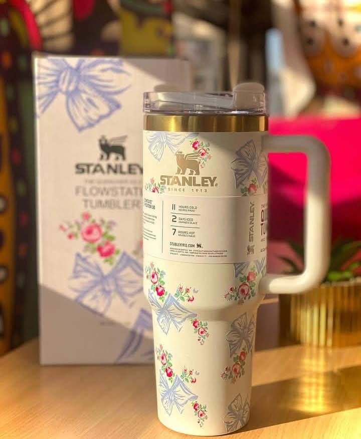 Imported Stanley LoveShackFancy Tumblers - Floral Design 40oz FlowState™ Quencher H2.0