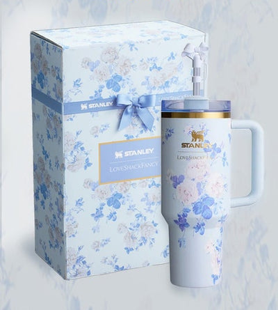 LoveShackFancy x Stanley Floral Tumbler - Light Blue