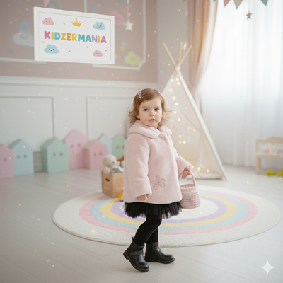 Adorable Baby Girl Soft Pink Fur Jacket ❄️💗