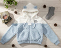 Kids Winter Fleece Teddy Ear Hoodie - Soft Quilted Warm Zip-Up Jacket