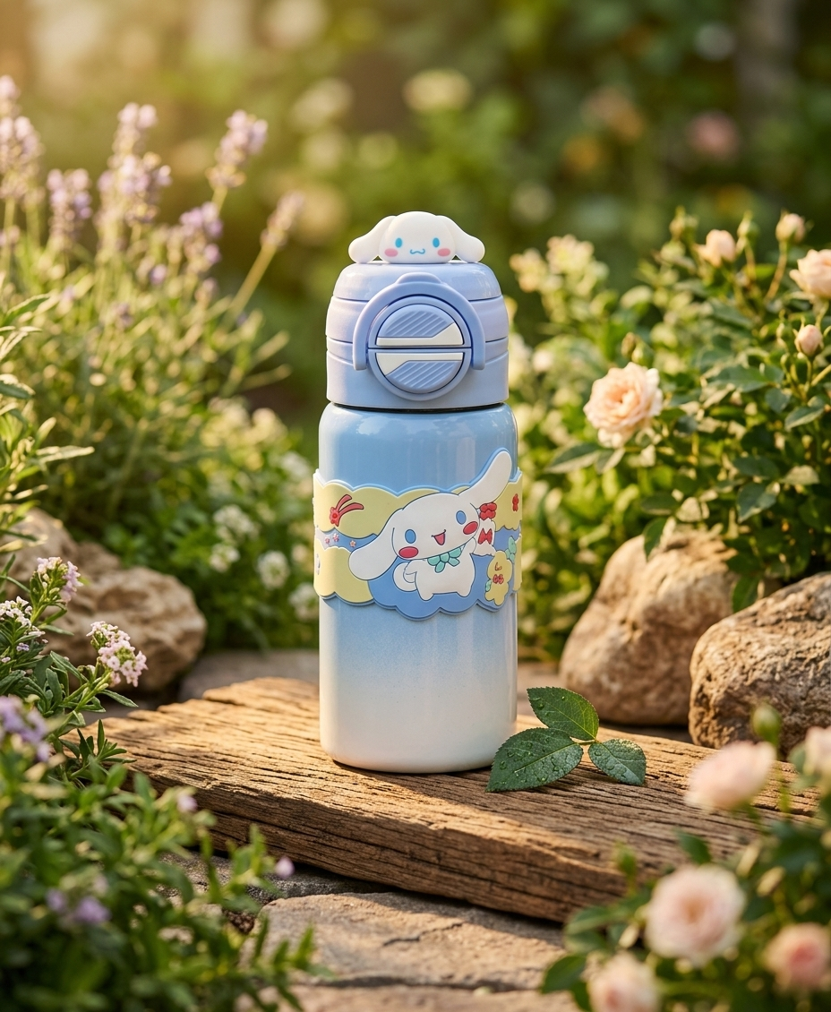 Cute Cartoon Kids Water Bottle | Leakproof Portable Bottle for School & Travel (Multiple Colors)