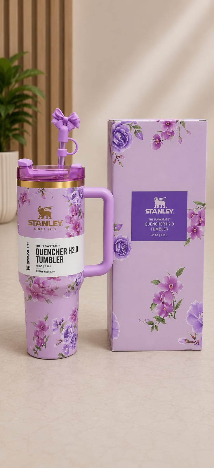 🌸 Floral Stanley Quencher Tumbler