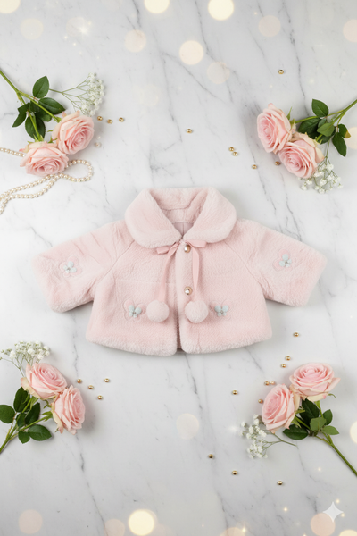 Adorable Baby Girl Soft Pink Fur Jacket ❄️💗