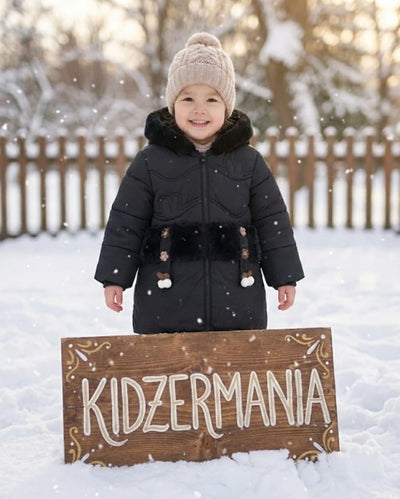 Premium Kids Winter Hooded Puffer Jacket - Ultra Warm & Cozy