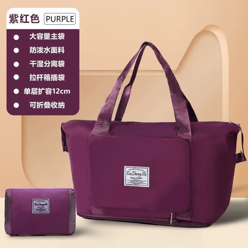 Foldable Waterproof Travel Tote Bag – Large Capacity Lightweight Handbag