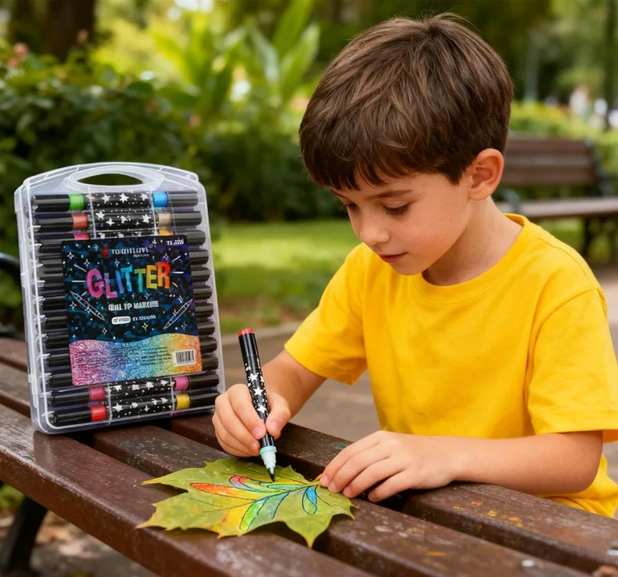 Ultimate Sparkle & Shine Metallic Glitter Marker Pen Set (24 Count)