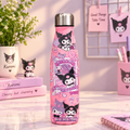 Pink Kuromi bottle with steel cap