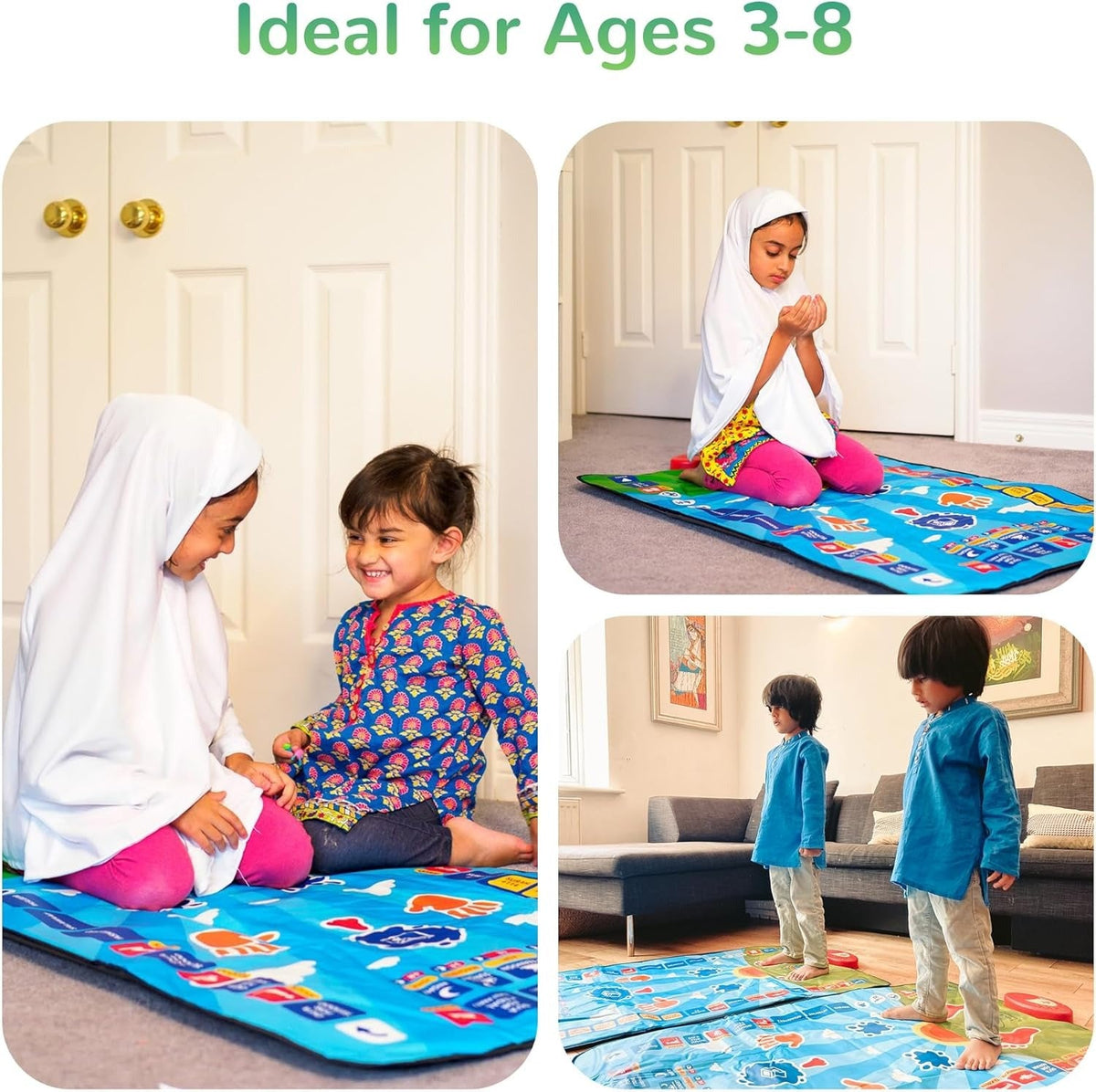 Educational Interactive Prayer Mat – Engaging Salah Learning for Kids!