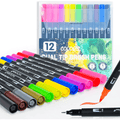 Giorgione Dual Tip Brush Pens Set for Artists & Kids | 12, 24,36,48 ,60 Colors |